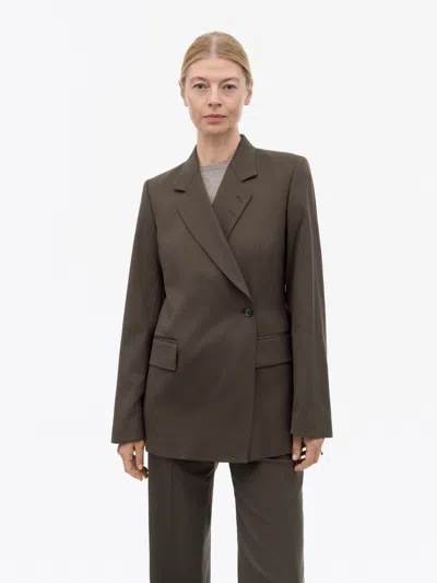 Tiger Of Sweden Eliwiraa Blazer I Uldblanding In Dark Mahogany