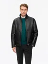 Tiger Of Sweden Erling Shearling Leather Jacket In Black