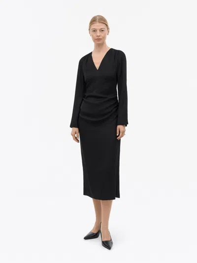 Tiger Of Sweden Estelle Drapy Viskose Kjole In Black