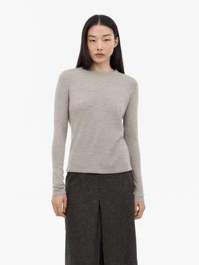 Tiger Of Sweden Eva Rws Merino Pullover In Grey Beige Melange
