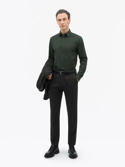 Tiger Of Sweden Filbrodie Pointed Collar Shirt In Green