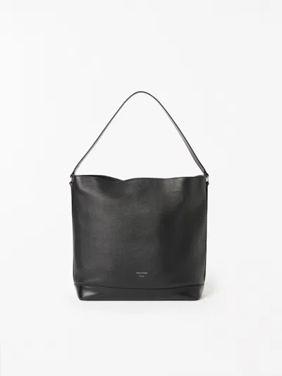 Tiger Of Sweden Foru Grainy Leather Bag In Black
