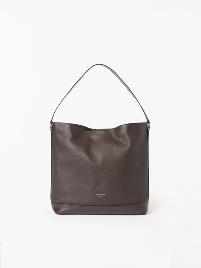Tiger Of Sweden Foru Grainy Leather Bag In Brown