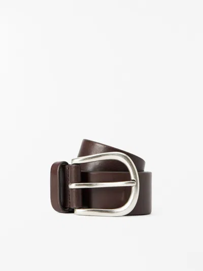 Tiger Of Sweden Hanga Belt In Dark Chokolate