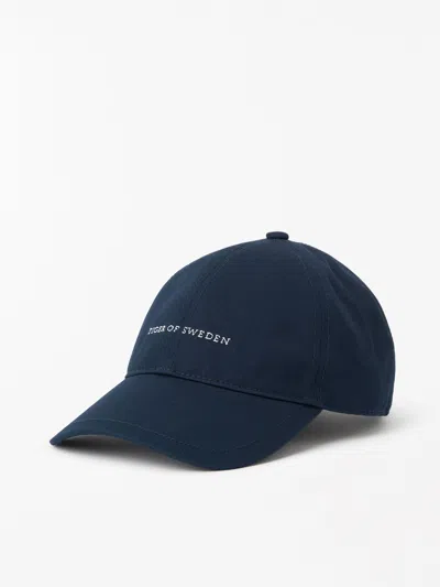 Tiger Of Sweden Hent Cotton Baseball Cap In Blue