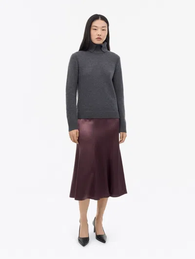 Tiger Of Sweden Ilona Ankel Satin Nederdel In Burgundy