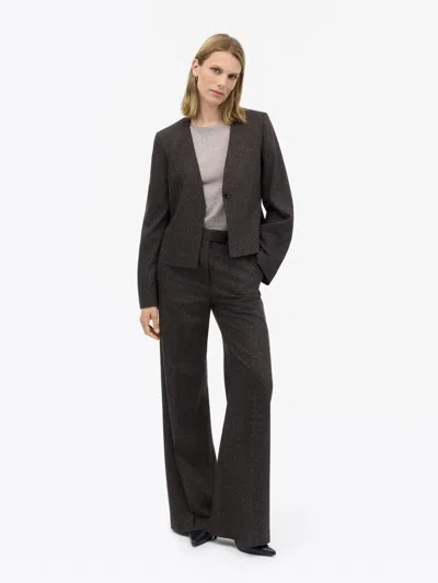 Tiger Of Sweden Irit Flecked Uldbukser In Desert Plum