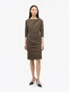Tiger Of Sweden Izza Fitted Dress In Brown