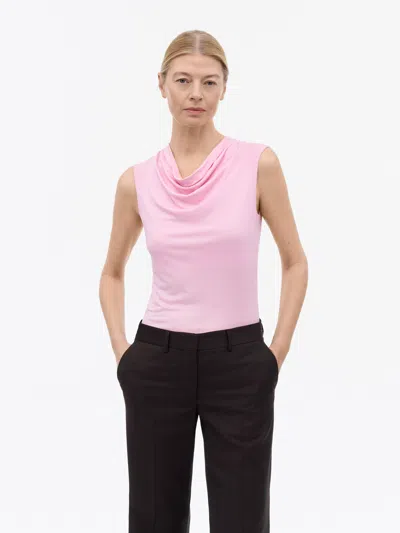 Tiger Of Sweden Jela Cowl-neck Top In Rodendal Pink