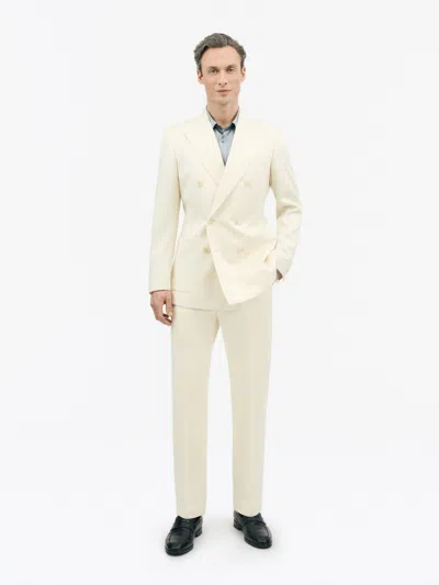 Tiger Of Sweden Joachim Double-breasted Blazer In Offwhite