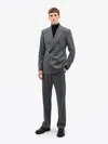 Tiger Of Sweden Joachim Pinstripe Wool Jacket In Silver