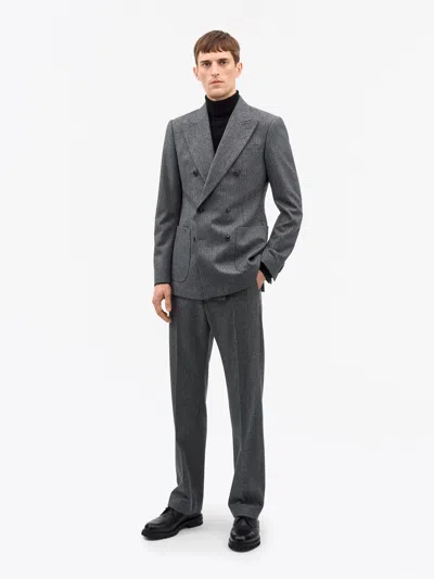 Tiger Of Sweden Joachim Pinstripe Wool Jacket In Silver