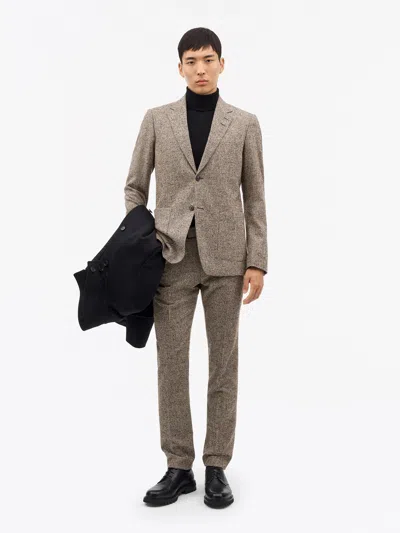 Tiger Of Sweden Justin P Slim-fit Wool Jacket In Brown