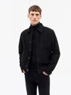 Tiger Of Sweden Leeor L Soft Suede Jacket In Black