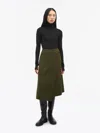 Tiger Of Sweden Liada Wrap Wool Skirt In Green
