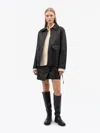 Tiger Of Sweden Loanna Leather Jacket In Black