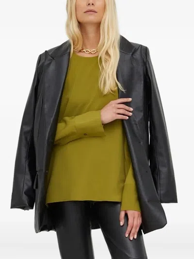 Tiger Of Sweden Long-sleeve Round-neck Blouse In Green
