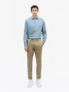 Tiger Of Sweden Lowan Casual Cotton Shirt In 208 Blue