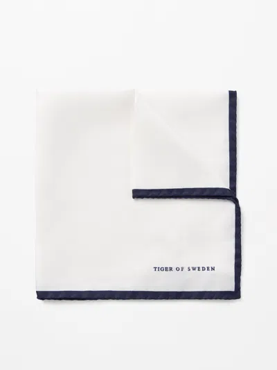 Tiger Of Sweden Luserna Silk Handkerchief In White