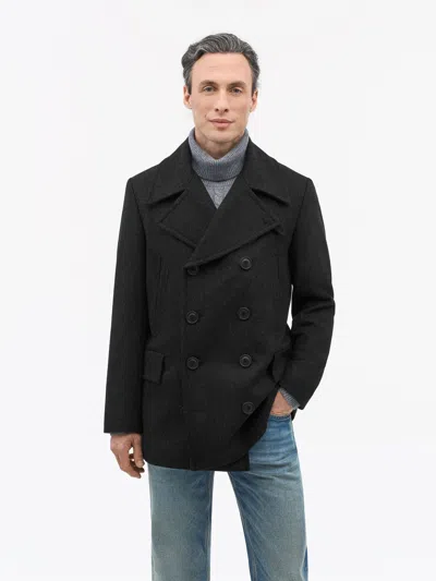 Tiger Of Sweden Mahler Double-breasted Peacoat In Gray