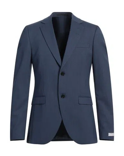 Tiger Of Sweden Man Blazer Slate Blue Size 44 Wool, Polyester, Elastane