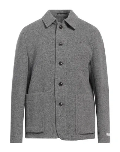 Tiger Of Sweden Man Jacket Grey Size 46 Recycled Wool, Recycled Polyamide, Silk