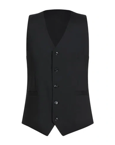 Tiger Of Sweden Man Tailored Vest Black Size 42 Wool, Elastane