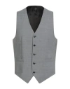 Tiger Of Sweden Man Tailored Vest Light Grey Size 40 Polyester, Wool, Elastane In Gray