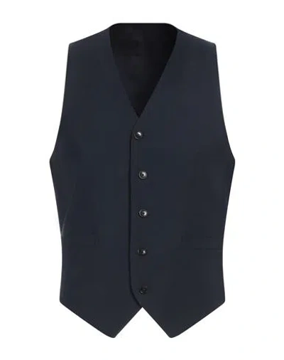 Tiger Of Sweden Man Tailored Vest Navy Size 38 Recycled Polyester, Wool, Elastane