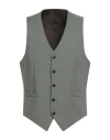 Tiger Of Sweden Man Tailored Vest Sage Green Size 42 Polyester, Wool, Elastane
