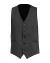 Tiger Of Sweden Man Tailored Vest Charcoal Size 38 Wool, Elastane In Grey