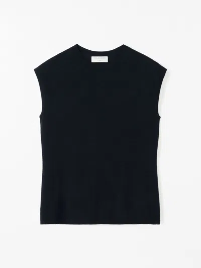 Tiger Of Sweden Mariso Knitted T-shirt In Merino Wool In Black