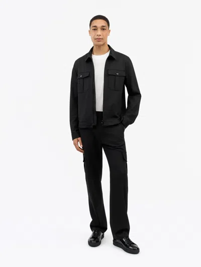 Tiger Of Sweden Mend Cargo Fit Wool Pants In Black