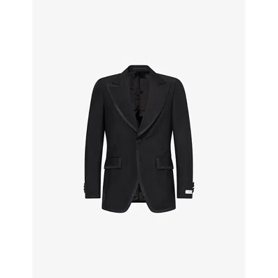Tiger Of Sweden Mens Paolo Single-breasted Wool Blazer Black