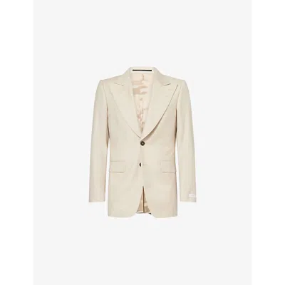 Tiger Of Sweden Mens Ossie Single-breasted Wool Blazer Oat Beige