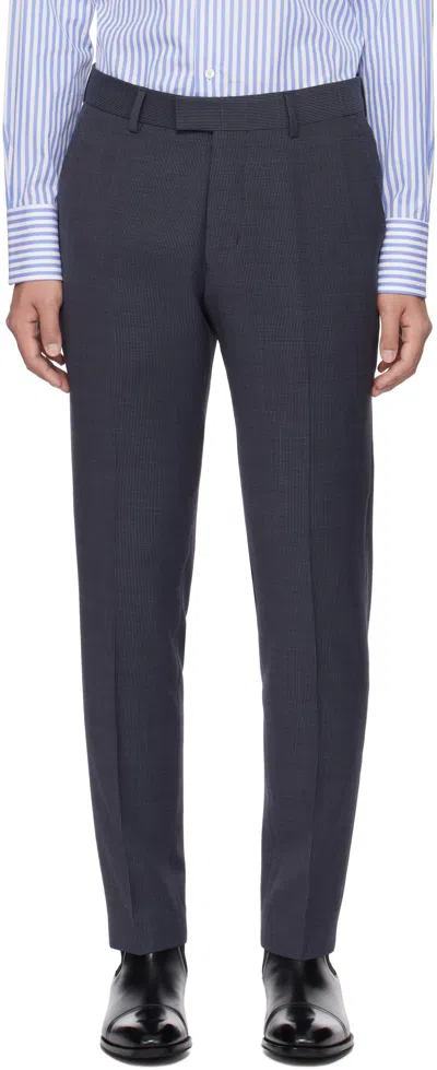 Tiger Of Sweden Navy & Gray Tenuta Trousers In 257sea