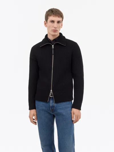 Tiger Of Sweden Niall Uldcardigan Med Lynlås In Black