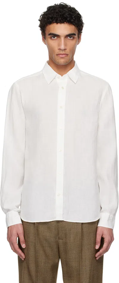 Tiger Of Sweden Off-white Spenser Casual Linen Shirt In 102offwhite