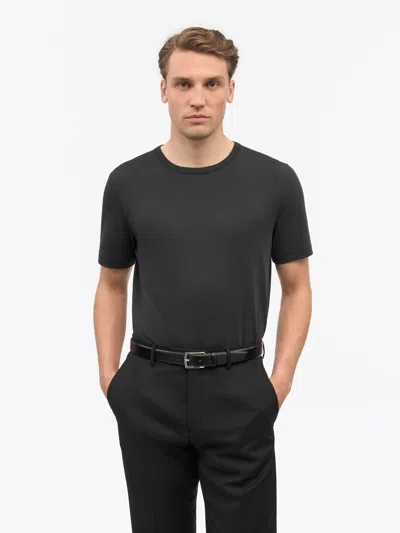 Olaf T-shirt Med Rund Hals In Black from Tiger of Sweden