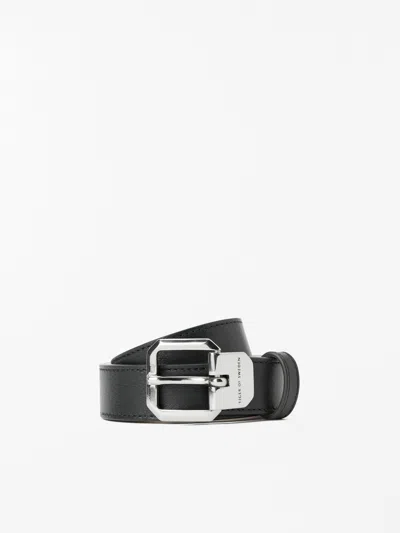 Tiger Of Sweden Premium Leather Umbor Belt In Black