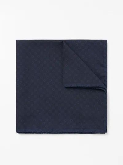 Tiger Of Sweden Quadra Silk Handkerchief In Blue
