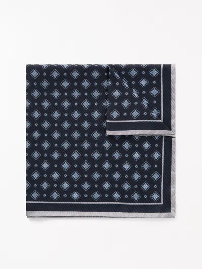 Tiger Of Sweden Quadra Silk Handkerchief In Blue