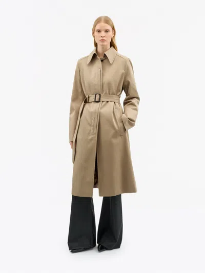 Tiger Of Sweden Raina Water Repellent Trenchcoat In Brown
