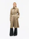 Tiger Of Sweden Raina Water-resistant Trenchcoat In Brown