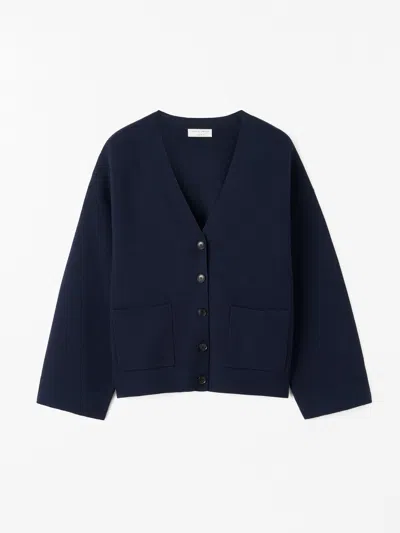 Tiger Of Sweden Relaxed Knitted Silvyiya Cardigan In Blue