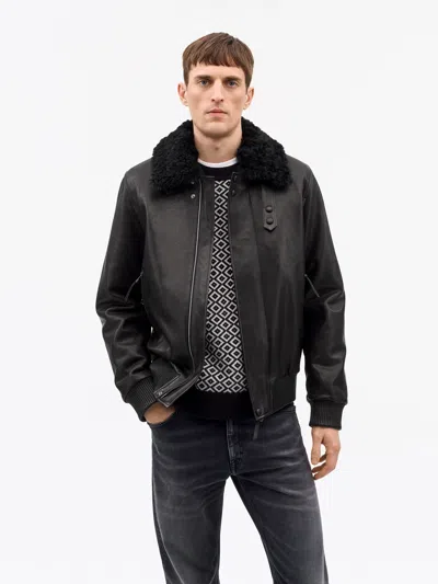Tiger Of Sweden Renny Leather Jacket In Black