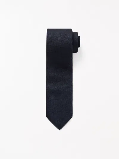 Tiger Of Sweden Septa Silk Jacquard Tie In Blue
