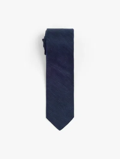 Tiger Of Sweden Septa Silk Stripe Tie In Blue