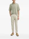 Tiger Of Sweden Short-sleeve Linen Shirt In Green