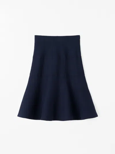 Tiger Of Sweden Slim-fit Edwige Knitted Skirt In Blue